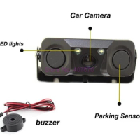 by DHL or Fedex 50pcs 3 IN 1 Auto car Parking Sensor Car Reverse Backup Rear View Camera Alarm Indicator Radar Detector Sensors