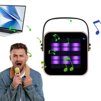 Karaoke Speaker With Mic Portable Karaoke Machine With Microphone Intelligent Lighting Entertainment Speaker For Family