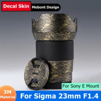 For Sigma 23mm F1.4 E Mount Decal Skin Camera Lens Sticker Vinyl Wrap Film Protector Coat 23 1.4 F1.4 23F1.4