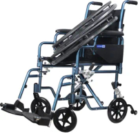 18" new design lightweight folding aluminum manual wheelchair with swing away footrest