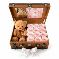 Hadiah bunga mawar import wangi custom made romantis birthday anniversary gift - Treasure box by Max