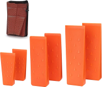 6-Pack Tree Felling Wedges with Upgraded Mesh Drawstring Bag 5.5" Chainsaw Wedges Plastic Wedges for