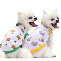 Dog vest cat pet clothing supplies spring and summer new cartoon Korean version of the teddy bear small dog mouse bear