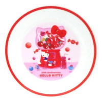 【小禮堂】Sanrio 三麗鷗 Hello Kitty 陶瓷盤 50週年紀念(平輸品)