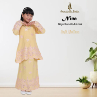 Hot Sale NINA Embroidered Kurung Dress Children's Dress Raya Dress 2023
