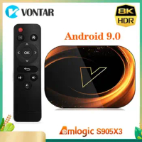 VONTAR X3 8K Amlogic S905X3 4GB RAM 64GB ROM TV Box Android 9.0 Set Top Box Dual Wifi 4K 1000M Smart TV Box 4G 32G 4G 128G