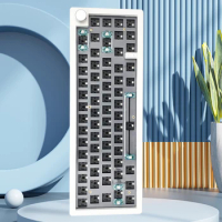 66+1 Keys Mechanical Keyboard Bluetooth-compatible 2.4G Wired NKRO Customized Mechanical Keyboard RGB Light Hot Swap for Desktop
