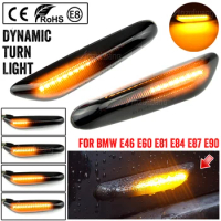 For BMW E60 E61 E90 E91 E92 E93 E81 E82 E83 E84 E88 E46 X1 X3 LED Dynamic Side Marker Turn Signal Light Sequential Blinker