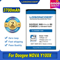 100% Original LOSONCOER 3700mAh For DOOGEE NOVA Y100X Battery