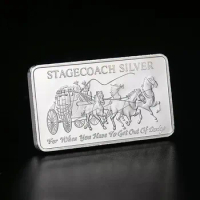 Stagecoach Silver Divisible Bar Coin Metal Crafts Gifts No Magnetic 1OZ Silver Bullion