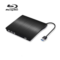 External Blu-Ray Burner Drive USB3.0 DVD Players 3D Slim Optical Drive Blu-Ray Writer Reader CD/DVD 