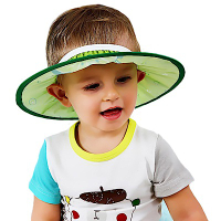 colorland【2入】嬰兒洗頭帽子水果圖案可調節洗髮帽 剪髮帽
