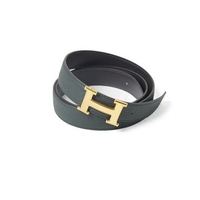 Ikat Pinggang HERMES GHW 42MM VERT OLIVE REVERSIBLE BELT 100% ORIGINAL Szie 115