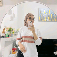 NAMINA - TShirt Oversize Lengan Kerut Size L XL & XXL Kaos Wanita Lengan Panjang Polos Top Oblong Sa