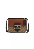 Coach Morgan Square 女士斜挎包卡其色配棕色Cl462
