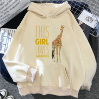 Giraffe hoodies women anime 2023 Korean style long sleeve top Hooded Shirt hoddies women anime Hooded Shirt