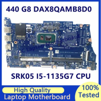 DAX8QAMB8D0 For HP Probook 440 G8 450 G8 Laptop Motherboard With SRK05 I5-1135G7 CPU Mainboard 100% Fully Tested Working Well