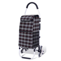 Trolley Elderly Shopping Cart with Stair Climbing Wheels Portable Foldable Market Woman Shopping Basket Household Storage Bags