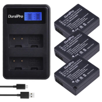 DuraPro 1200mAH DMW-BLG10 DMW-BLE9 Camera Battery + LCD Dual Charger for Panasonic LUMIX GF5 GF6 GX7 LX100 GX80 GX85 GX7 Mark II