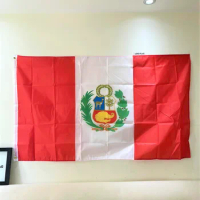Free Shipping Peru flag Hanging Peruvian National Flags 90x150cm Polyester PER PE peru flag For Decoration And activity