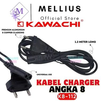 Kawachi Kabel Charger Angka 8 K8-112 Panjang 1.1M Charger Battery Baterai Untuk Senter Kepala Raket 