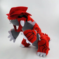 10pcs/lot 30cm Pokemon Groudon Plush Doll Anime Red Elf Plush Toys Soft Stuffed Kawaii Dinosaur Doll Birthday Gift For Kids