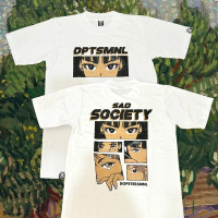 【COD】KARIMAKE- (Official New Shop) Dopeteesmnl Proclub Inspired Sad Society White Shirt