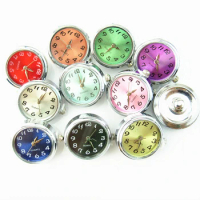 Mix Random Color 10pcs Watch Snaps Buttons Fit Bracelet Ginger Snap Necklace Watch Face Click Snap Buttons