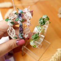 Gelang Batu Fairy 3 Batu : Amethyst, Rose Quartz, Clear Quartz