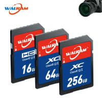 WALRAM Class 10 SD Card 16GB 32GB 64GB 128GB 256GB carte sd Memory Card SDA1HC SD A1 XC Flash usb stick sd cards For Camera