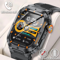 LIGE Jam Tangan Pintar Baru 2,01\ Layar HD Panggilan Bluetooth Olahraga Kebugaran Gelang Pria Tahan 