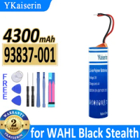 4300mAh YKaiserin Battery 93837-001 for WAHL Black Stealth Chrome Cordless Magic Clip Senior Sterling 4 Super Taper Bateria