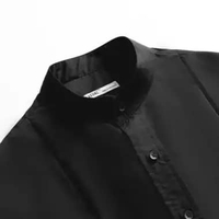 Kasual Kemeja Baju Black Ammar Koko Shirt Black XL