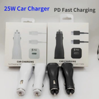 25W Car Charging For Samsung S22 S20 Note 20 Note10 Z Flod 3 915C PD Fast Charger Type C Cable Adapter for Huawei Xiao Phone