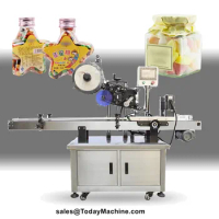 Mineral Water Plastic Round Bottle Labeling Machine For Sticker Label