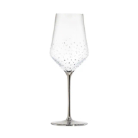 【GRANDI】奧地利 極光鉑金梗380 施華洛世奇水鑽白酒杯/1入(無鉛水晶玻璃杯 手工杯)