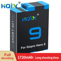 HQIX for GoPro Hero 9 10 11 Black Action Camera AHDBT-901 Battery Charger