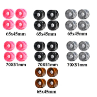 Outdoor 84A Hardness No Bearings Sliding Soft Skate Board 4 Wheels For Surf Skateboard Longboard Black