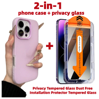 เคสโทรศัพท์ 2-in-1 พร้อมกระจกนิรภัยป้องกันการแอบมอง เข้ากันได้กับ Realme 15T, 14, 14T, 7i, 6, 7, 9i,