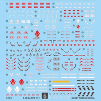 Model Decals for MG 1/100 ASW G-08 BARBATOS Iron-blood Orphans Ghost Custom Decals HD Fluorescent Stickers for Model Hobby DIY