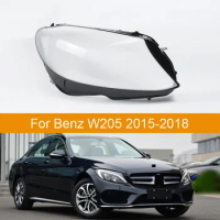 Headlight Lens Glass Shell Lamp Shade Headlamp Lens Cover For Mercedes Benz W205 C180 C200 C260L C280 C300 2015-2018