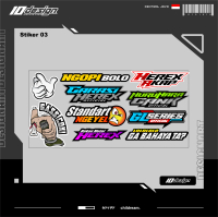 Stiker Motor 1 Pack ( isi 10) Herex gass Motor herex official Vinyl Hologram Cb gl mp tiger Kode 03