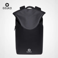 OZUKO Fashion Teenager Backpack Men 15.6 inch Laptop Backpacks Casual Waterproof Male Travel Bag USB Charging Student Rucksack