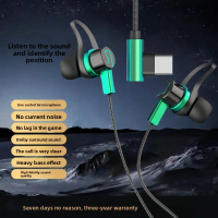Type-C/Round Headphone Compatible with OPPO Huawei Vivo Xiaomi In-Ear Gaming PUBG High-Quality Headp