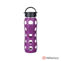 lifefactory 玻璃水瓶平口650ml-紫色(CLA-650-PLB)