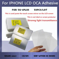 50Pcs OCA Optical Clear Adhesive For Apple iphone 6G 6S 6 Plus 5G 5S 5C SE 6S Plus OCA Series glue touch screen glass