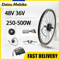 Electric Bike Conversion Kit 36V 48V Front Rear Brushless Gear Hub Motor Wheel No Battery 20''-29'' 700C E Bike Wheel Kit
