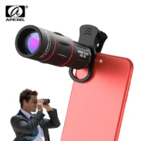APEXEL Universal 18x25 Monocular Zoom HD Optical Cell Phone Lens Observing Survey 18X telephoto lens with tripod for Smartphone