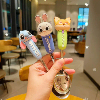 Zootopia Stitch 304 Spoon and Fork Set - Anti-drop, Anti-scald, Portable, High-Value Baby Tableware