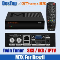 SKS/IKS Receptor GTmedia M7X DVB-S2 1080P HD Satellive Receiver Twin Tuner HEVC Main 8 Profile Built in 2.4G WiFi Decoder STB